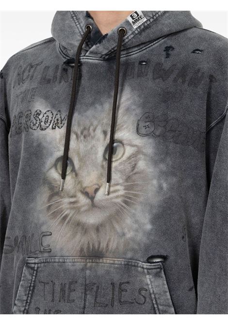 bleached hoodie sweatshirt man black MAISON MIHARA YASUHIRO | A14HD542BLACK